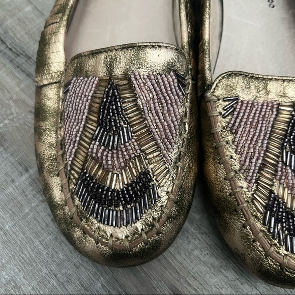 House of Harlow 1960 Marion Beaded Moccasin Flats 6.5 - Picture 5 of 9